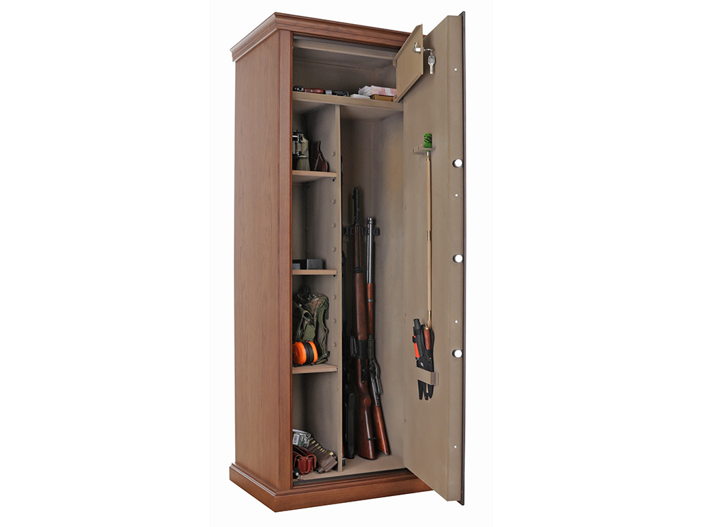 Оружейный сейф в дереве VALBERG САПСАН 4 EL (дуб)