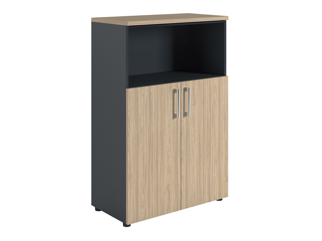 Фото Шкаф NW 1280/2 полузакрытый вяз натуральный/антрацит
