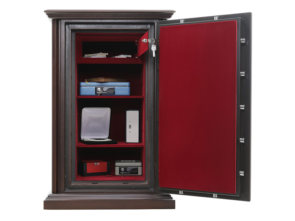 Огневзломостойкий сейф в дереве VALBERG Гарант Евро 95 Т EL Д (дуб)