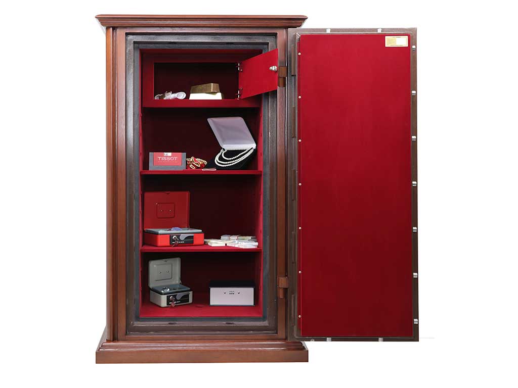 Огневзломостойкий сейф в дереве VALBERG Гарант Евро 133 T EL Д (дуб)