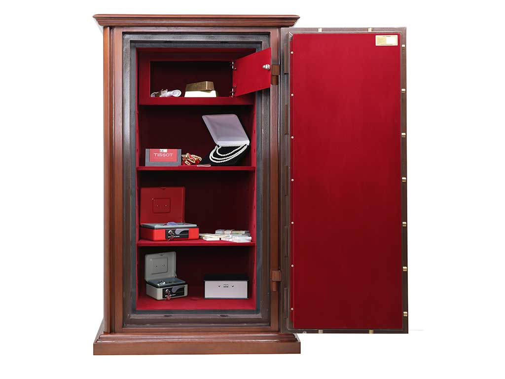 Огневзломостойкий сейф в дереве VALBERG Гарант Евро 133 T EL Д (дуб)