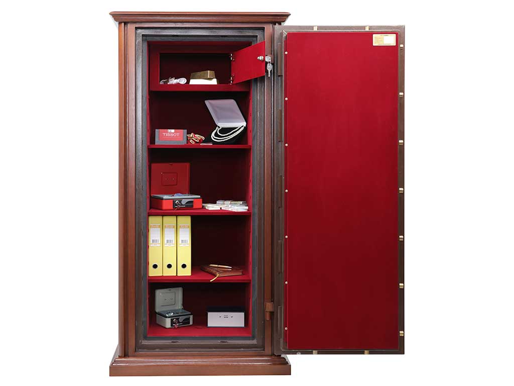 Огневзломостойкий сейф в дереве VALBERG Гарант Евро 165 T EL Д (дуб)