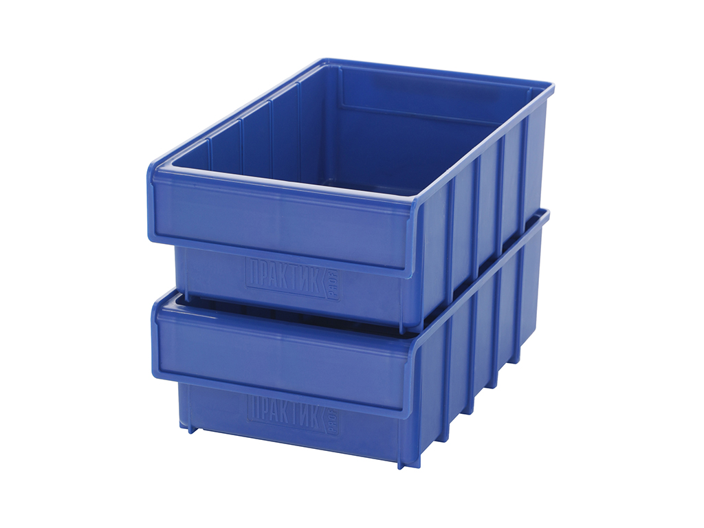 Фото Ящик пластиковый Практик 300х185х100 синий