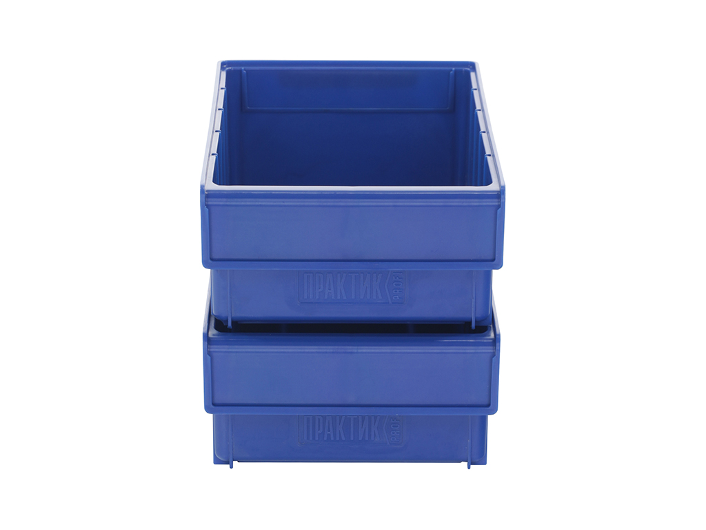 Фото Ящик пластиковый Практик 300х185х100 синий