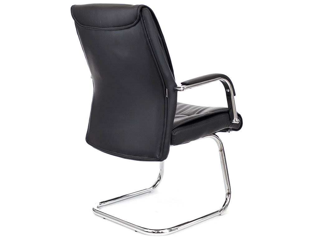 Фото Кресло посетителя bond экокожа черная